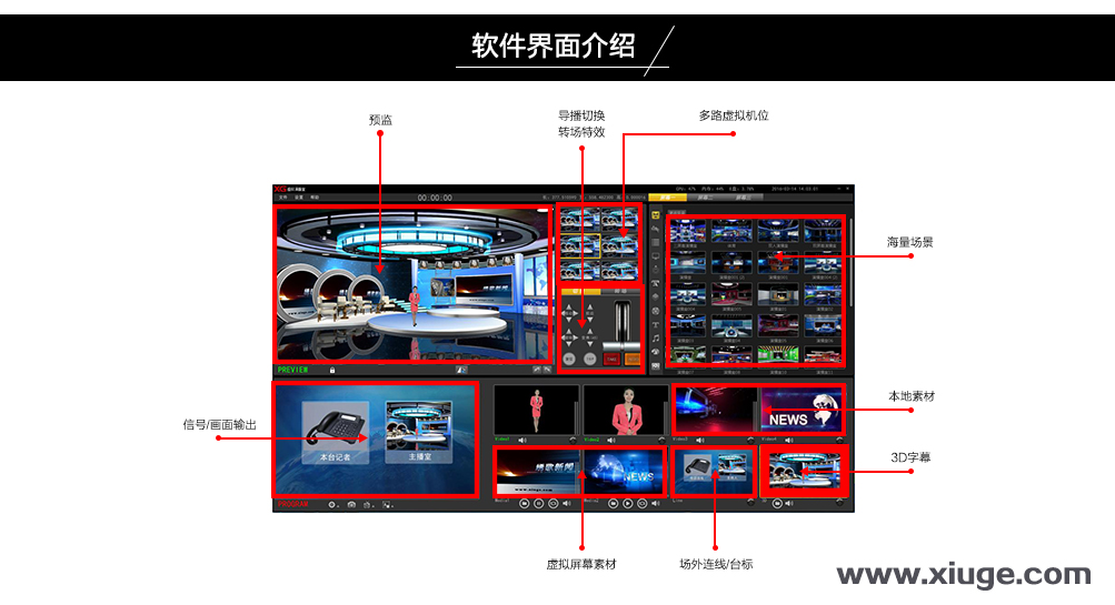 绣歌移动虚拟演播室有什么性能