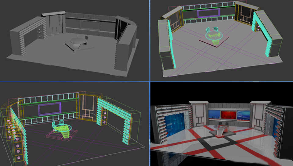 虚拟演播室的背景素材怎么实现